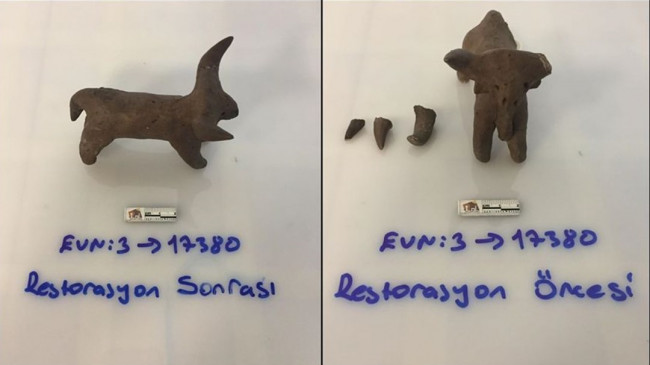 Şanlıurfa Arkeoloji Müzesi’nde depremde hasar gören eserler restore edildi