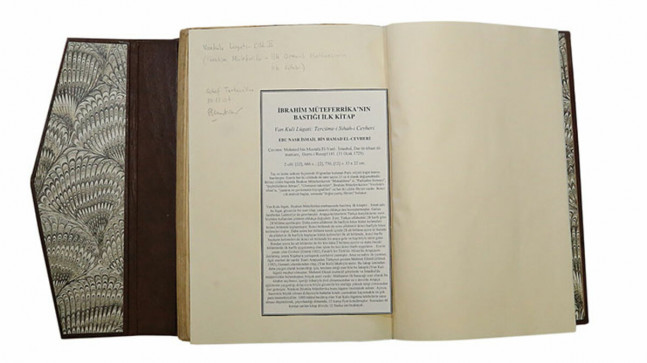 Osmanlı’da basılan ilk kitap Vankulu Lugatı müzede sergileniyor