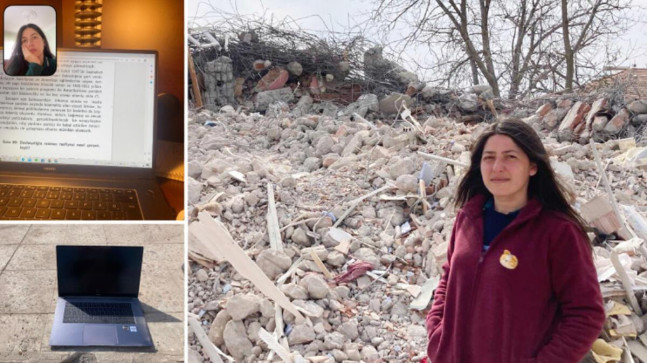 Tezini yazdığı bilgisayar enkazdan sağlam çıktı