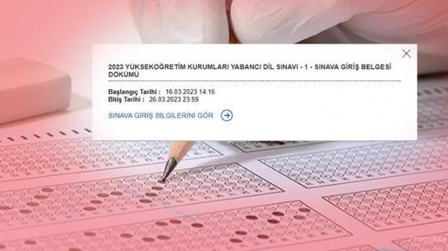 YÖKDİL sınav giriş belgesi ÖSYM AİS’te! 2023 YÖKDİL sınav yeri sorgulama ÖSYM