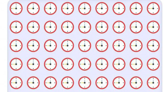7 saniyede farklı saati bulabilecek misiniz? Çoğunluk hemen buluyor