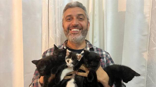 ABD’de kedi sevdalısı Türk, yavruları “depremzedelere bağış” şartıyla sahiplendiriyor