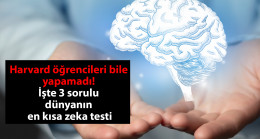Harvard öğrencileri bile yapamadı! İşte 3 sorulu dünyanın en kısa zeka testi