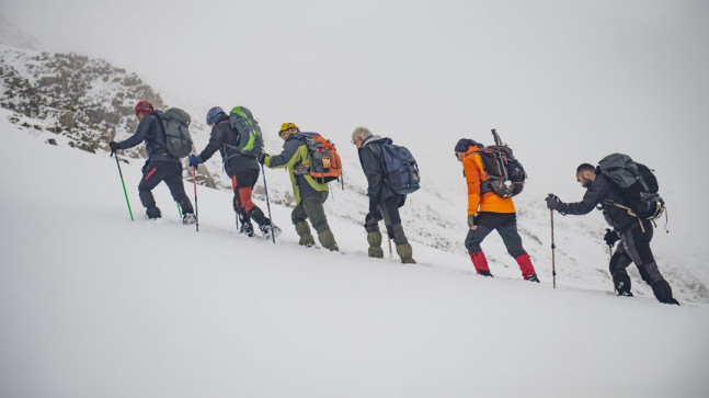 Tunceli’de dağcılar 2800 rakımlı Gelincik Zirvesi’ne tırmandı