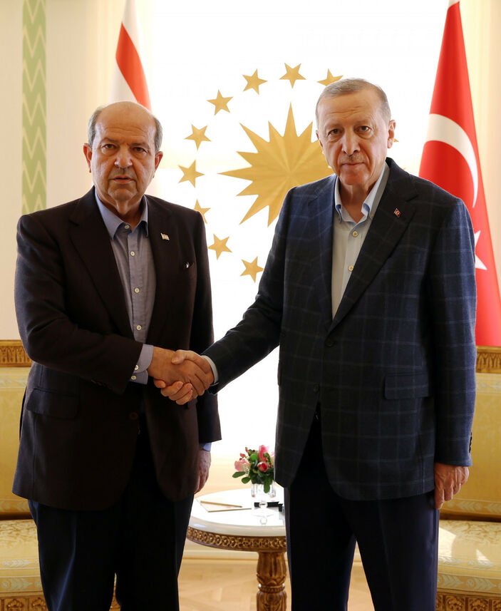 Cumhurbaşkanı Erdoğan, KKTC Cumhurbaşkanı ve Başbakanını kabul etti #2