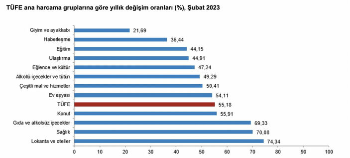 TÜİK şubat ayı enflasyonunu açıkladı