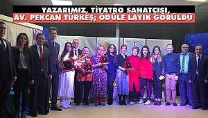 Yazarımız Pekcan Türkeş'e Ödül